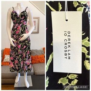 NWT Derek Lam 10 Crosby Cecelia Linen Blend Tiered Maxi Dress $550 MSRP